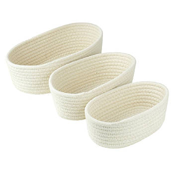 Набір із 3 плетених кошиків для зберігання ANbeauty White (AN0103415)