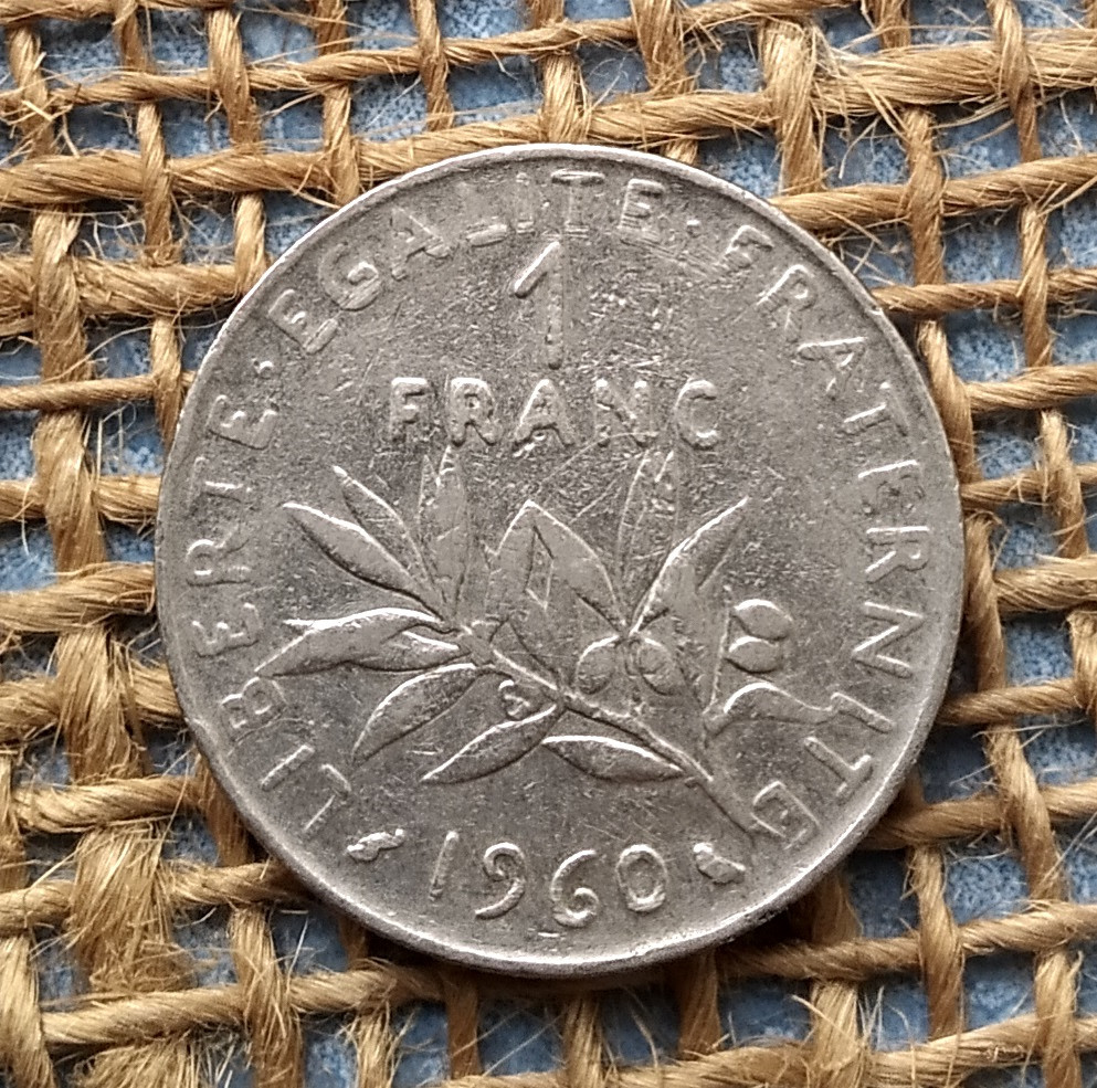 1 франк 1960 року францiя, фото 1