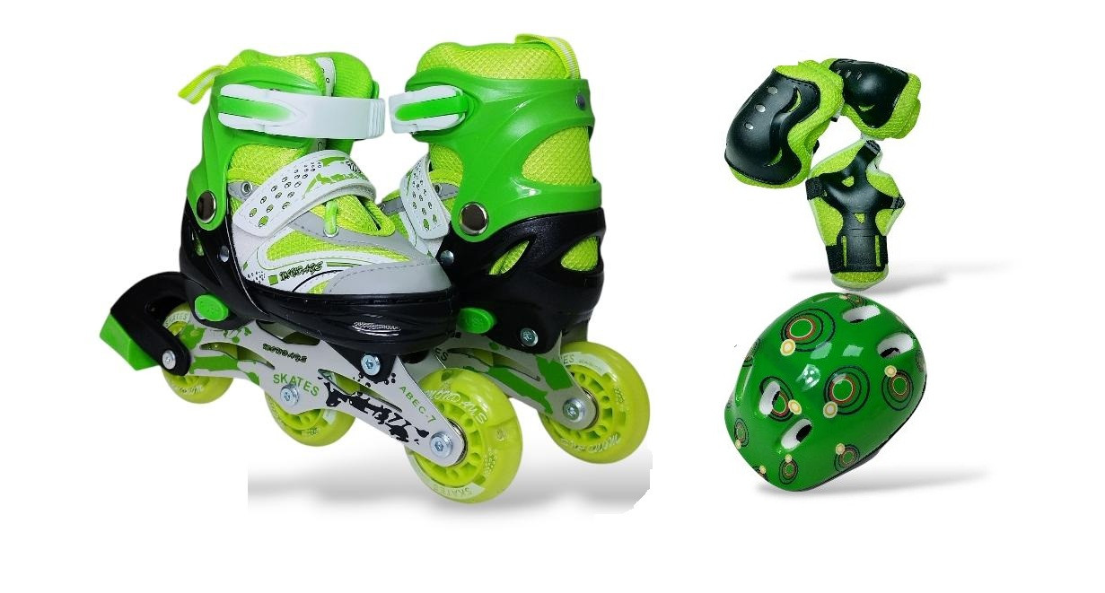 Комплект роликів із захистом Happy PU 27-30 Зелений (2012866791), фото 1