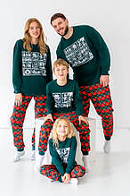 Підліткова зимова піжама, футер із начосом, новорічний принт Тм Авекс