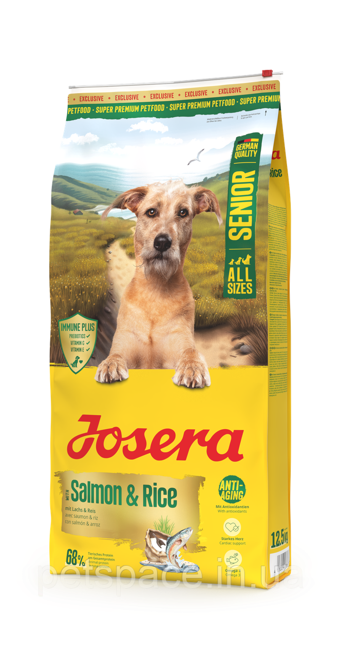 Сухий корм Josera A/S Senior Salmon & Rice (Йозера для літніх собак з лососем) 12.5кг.+БЕЗКОШТОВНА ДОСТАВКА!, фото 1