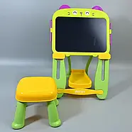 Дитячий мольберт з LCD планшетом W5002-1-2-3 зі стільчиком на батарейках для малювання, фото 5