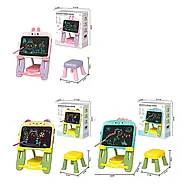 Дитячий мольберт з LCD планшетом W5002-1-2-3 зі стільчиком на батарейках для малювання, фото 6
