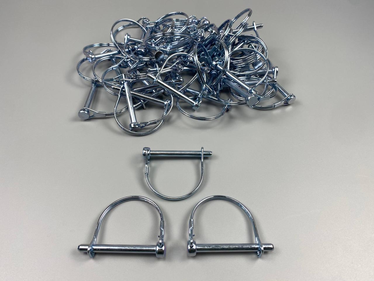 Палець із капелюшком стопорний 6 х 60 + блокувальний чек напівкруг, фото 1