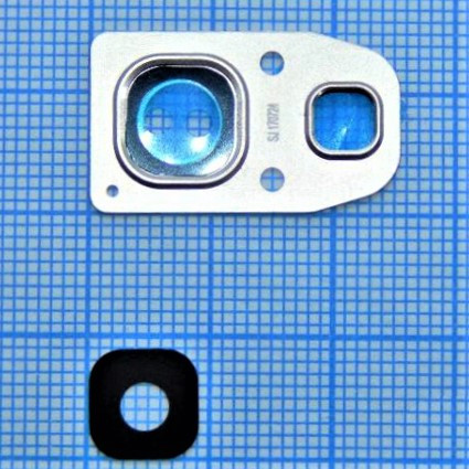 Скло камери для Samsung A320/A3 2017/ A520/A5 2017 /A720/A7 2017 з рамкою Gold, фото 1