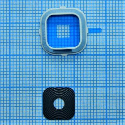 Скло камери для Samsung A500/A5 2015 з рамкою White, фото 1