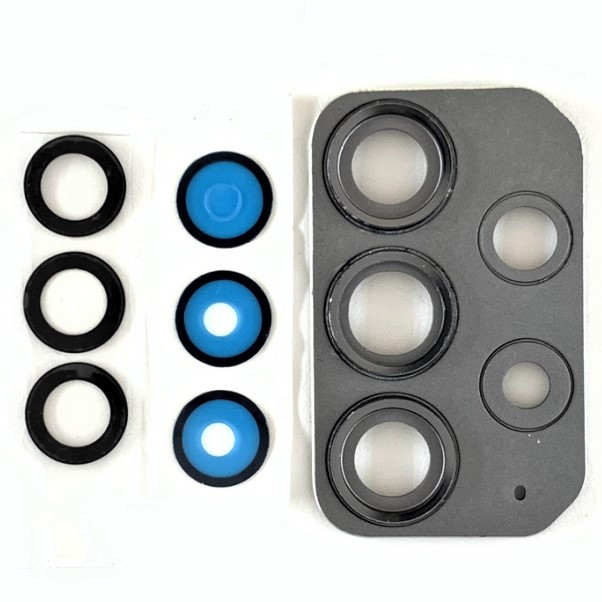 Скло камери для Samsung A72/A725 з рамою Black, фото 1