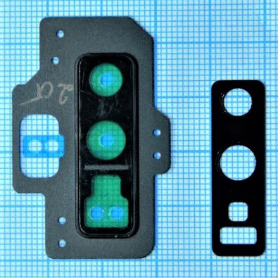 Скло камери для Samsung Note 9/N960 з рамкою Black, фото 1