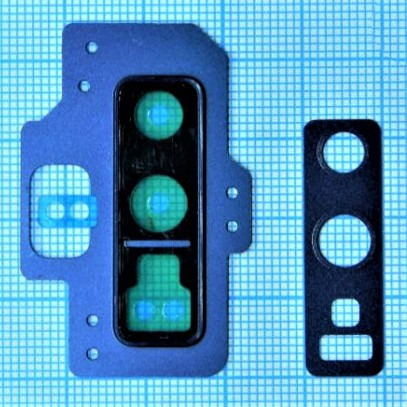 Скло камери для Samsung Note 9/N960 з рамкою Blue, фото 1