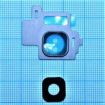 Скло камери для Samsung S8/G950 з рамкою Silver, фото 1