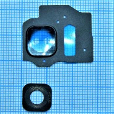 Скло камери для Samsung S8 Plus/G955 з рамкою Black, фото 1