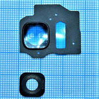 Скло камери для Samsung S8 Plus/G955 з рамкою Black