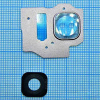 Скло камери для Samsung S8 Plus/G955 з рамкою Gold