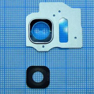 Скло камери для Samsung S8 Plus/G955 з рамкою Silver, фото 1