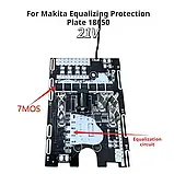 Плата BMS 5S 7MOS для акумуляторної батареї Макіта 30A 18-21В, фото 3