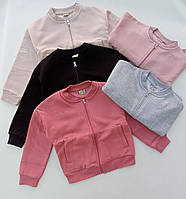 Кофта дитяча на блискавці з начосом на дівчинку 5-8 років (5 кв) "MARI" купити гуртом в Одесі на 7км