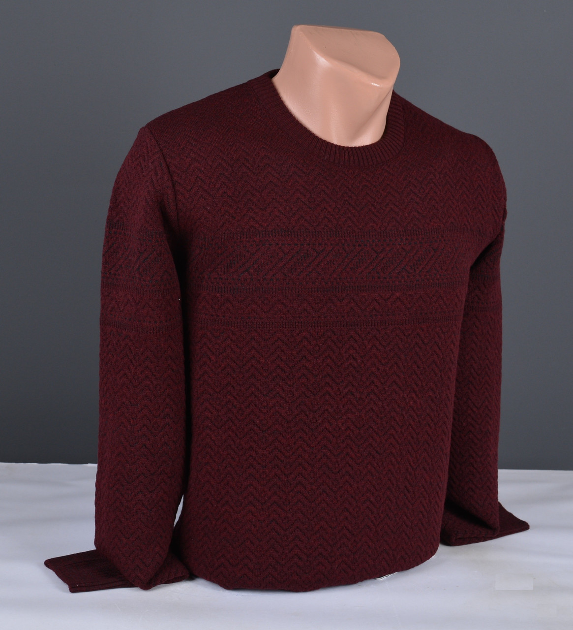 Чоловічий джемпер бордовий | Чоловічий светр Туреччина 9369, фото 1