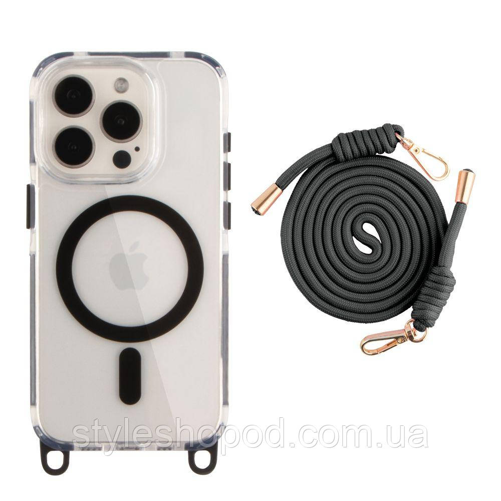 Чехол TPU+PC LanyardCase with MagSafe для iPhone 15 Pro Max, фото 1
