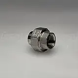 Американка нержавіюча внутрішнє зварювання Ду15 (1/2") (з'єднання роз'ємне з накидною гайкою), прокладка PTFE, фото 8