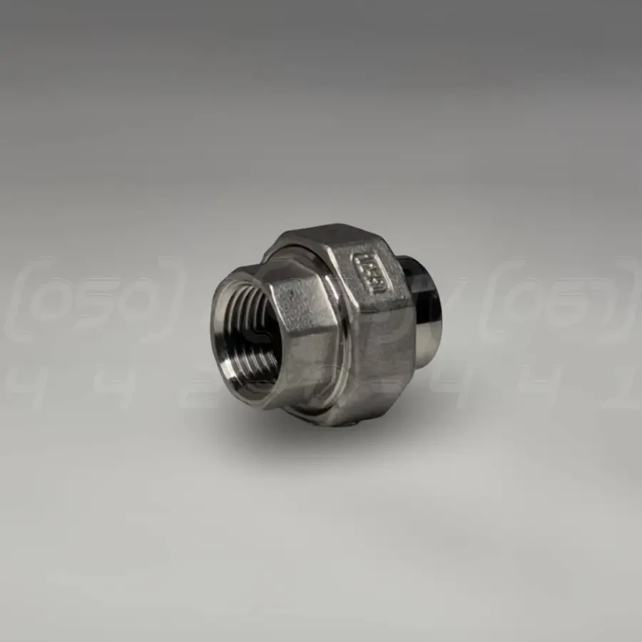 Американка нержавіюча внутрішнє зварювання Ду15 (1/2") (з'єднання роз'ємне з накидною гайкою), прокладка PTFE, фото 1