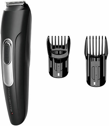 Тример Rowenta Stylis Easy TN2804E0 — для бороди й вусів, мережа+акумулятор, 2 насадки, чорний, фото 1