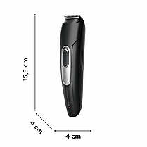 Тример Rowenta Stylis Easy TN2804E0 — для бороди й вусів, мережа+акумулятор, 2 насадки, чорний, фото 4