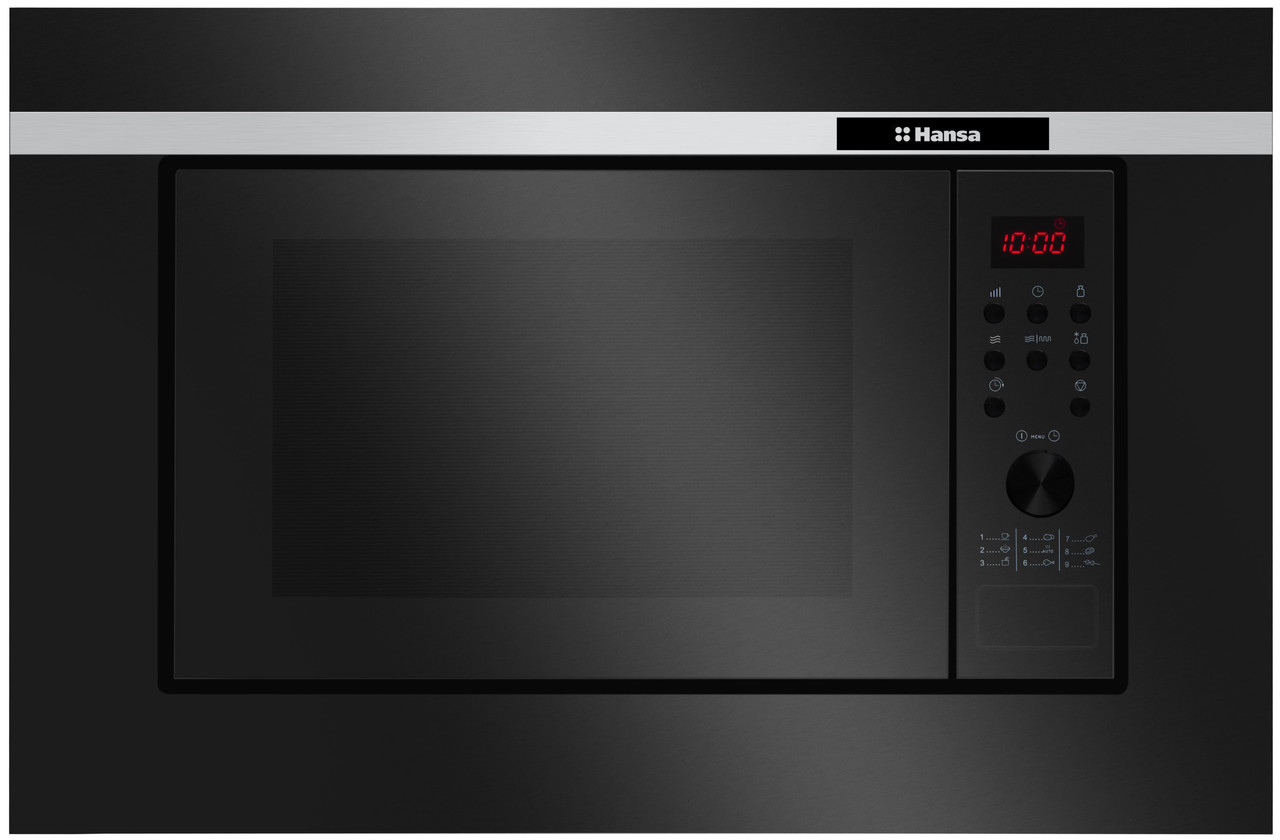 Мікрохвильова піч Hansa AMG20BFH — вбудована, 20 л, 700 Вт, гриль, дисплей, чорна