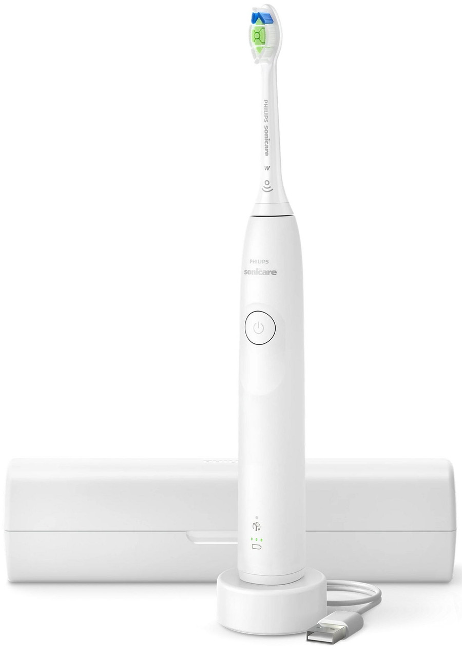 Електрична зубна щітка Philips Sonicare 5300 HX7108/02 — 62 тис. колив./хв, 1 насадка, футляр, біла