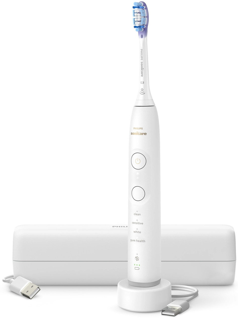 Електрична зубна щітка Philips Sonicare 7100 HX7420/01 — 62 тис. колив./хв, 1 насадка, футляр, біла