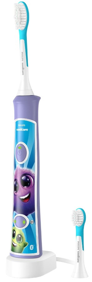 Електрична зубна щітка Philips Sonicare For Kids HX6322/12 — 62 тис. колив./хв, 2 насадки, фіолетова