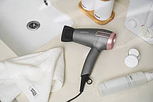 Фен Ardesto Pink Touch — 2000 Вт, 2 швидкості, 2 температури, складана ручка, сірий-рожевий, фото 4