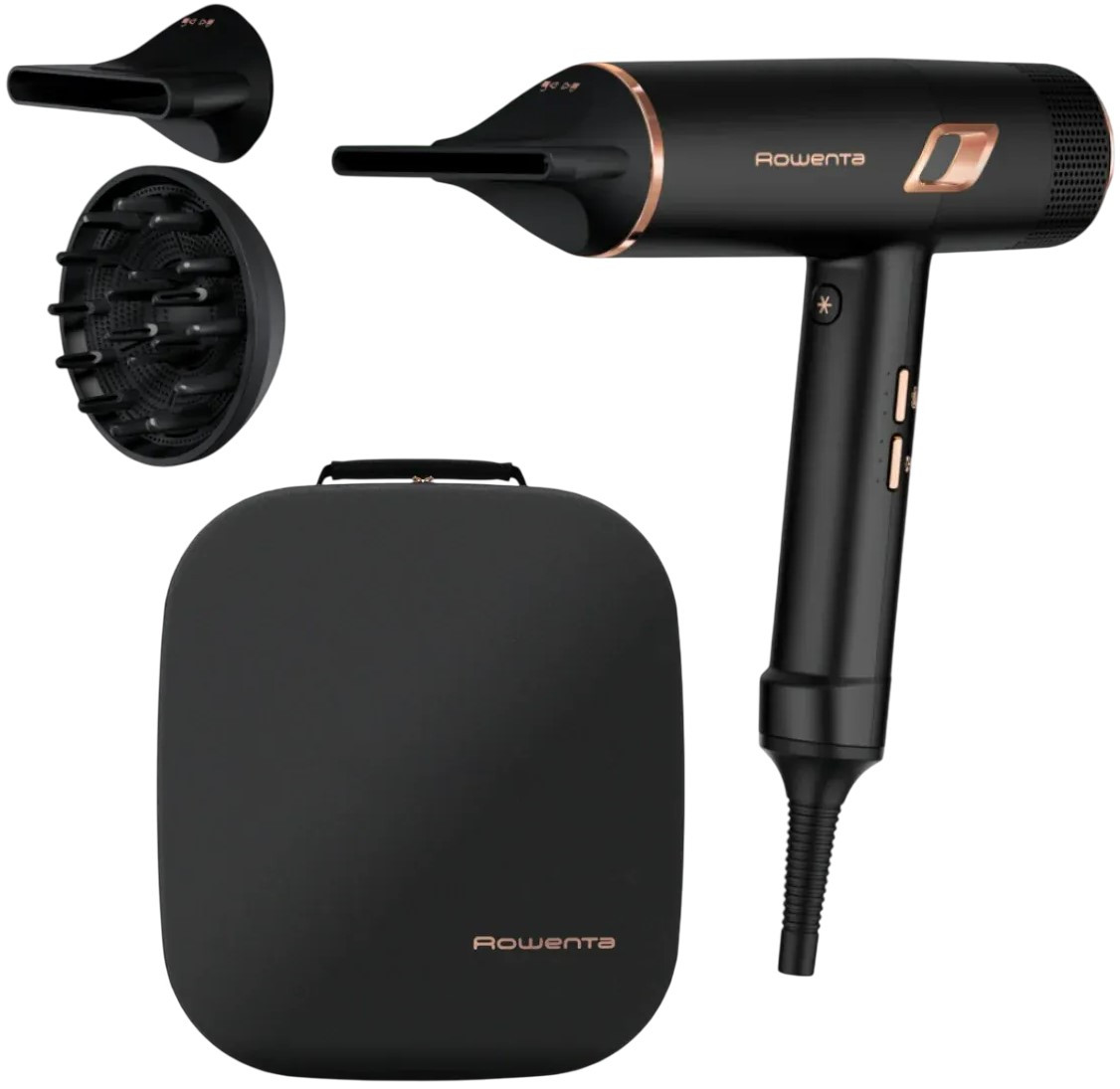 Фен Rowenta Ultimate Experience Maestria — 2000 Вт, дифузор, іонізація, холодний обдув, чорний