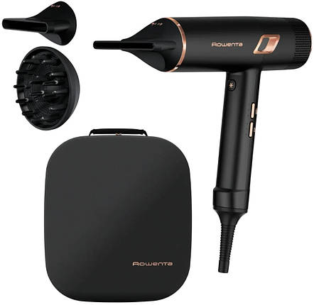 Фен Rowenta Ultimate Experience Maestria — 2000 Вт, дифузор, іонізація, холодний обдув, чорний, фото 1