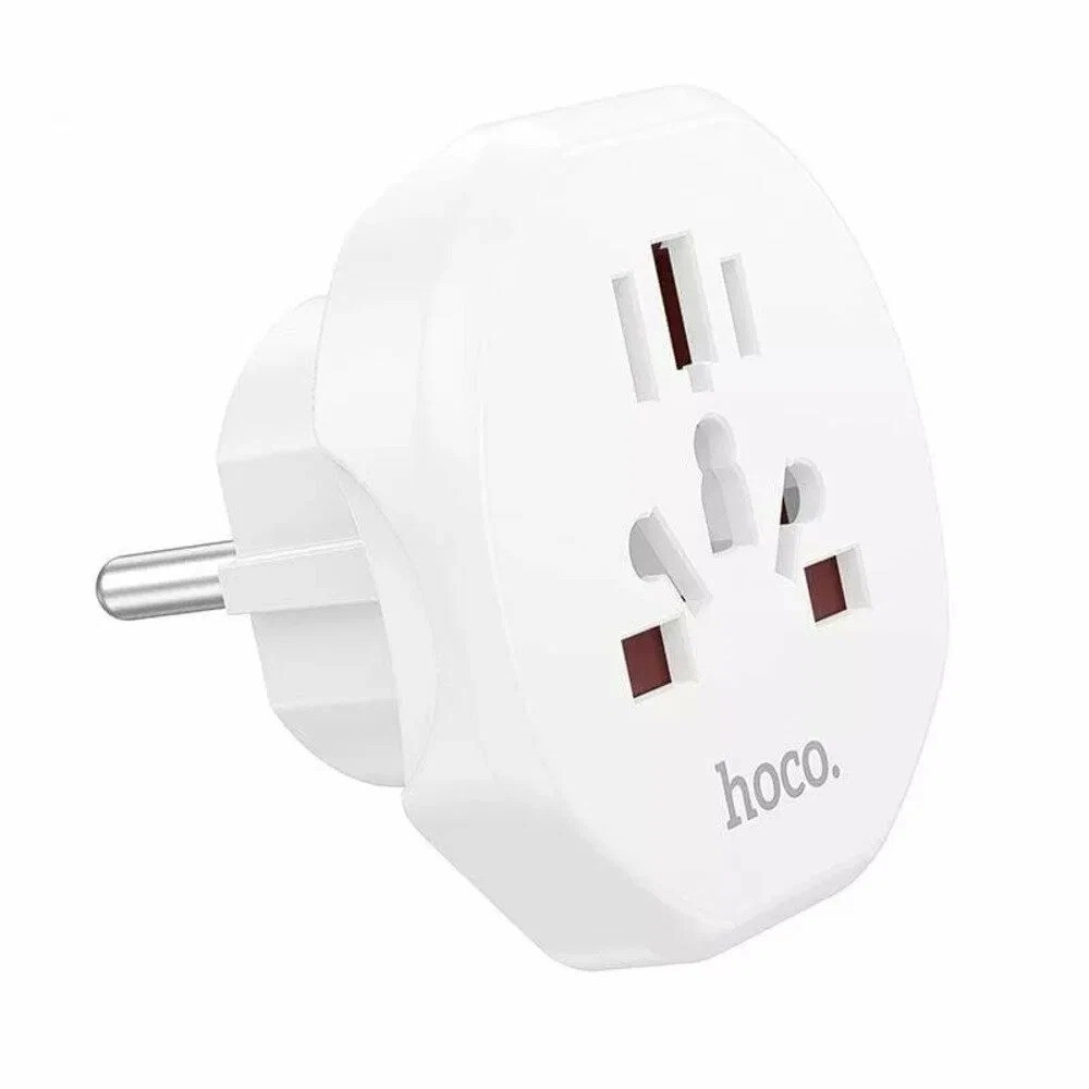 Мережевий перехідник адаптер Hoco AC6 White, фото 1