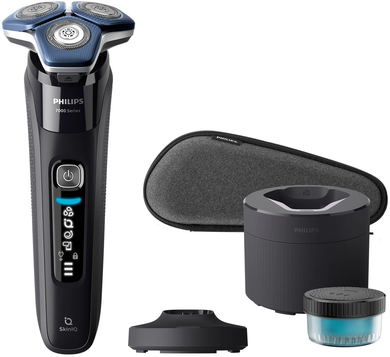 Бритва електрична Philips Series 7000 SkinIQ S7886/55 — 4 головки, Li-Ion, сухе/вологе гоління, чорна