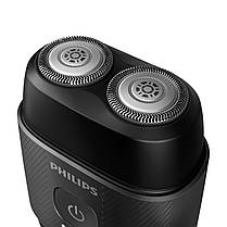 Бритва електрична Philips Shaver 500 S591/05 — 2 головки, Li-Ion, сухе/вологе гоління, чорна, фото 5