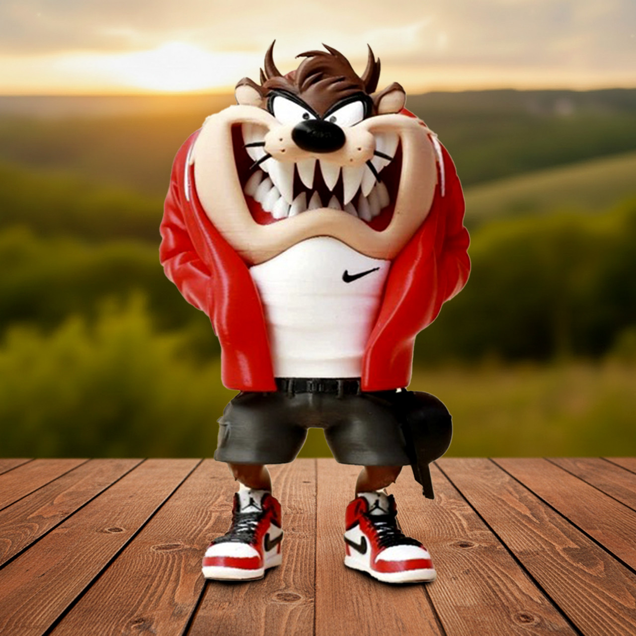 Фігурка Тасманський Диявол Looney Tunes 165 мм колекційна 3D іграшка надрукована на 3Д принтері