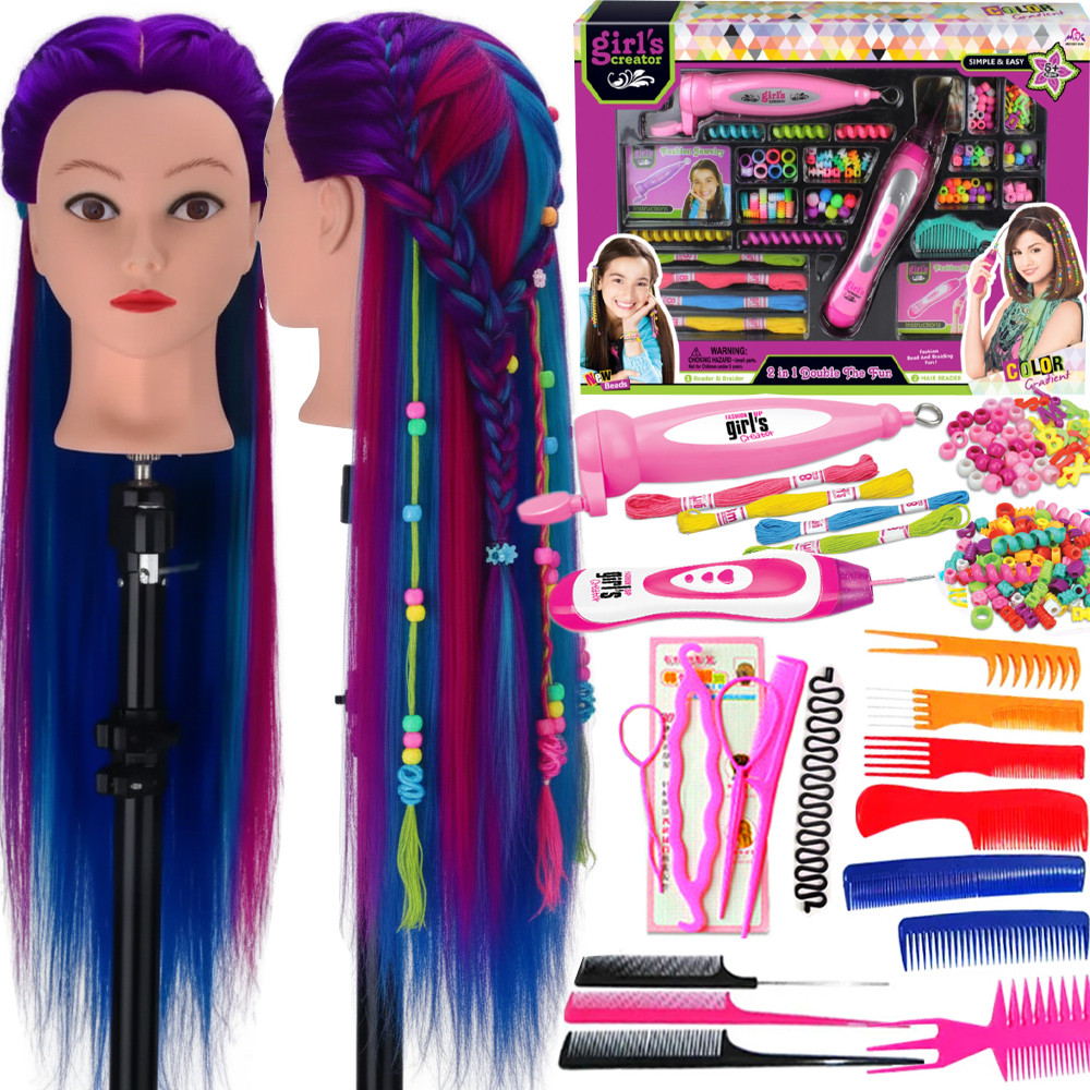 Лялька Манекен Для Зачісок з Великим Ігровим Набором Юного Перукаря, фото 1