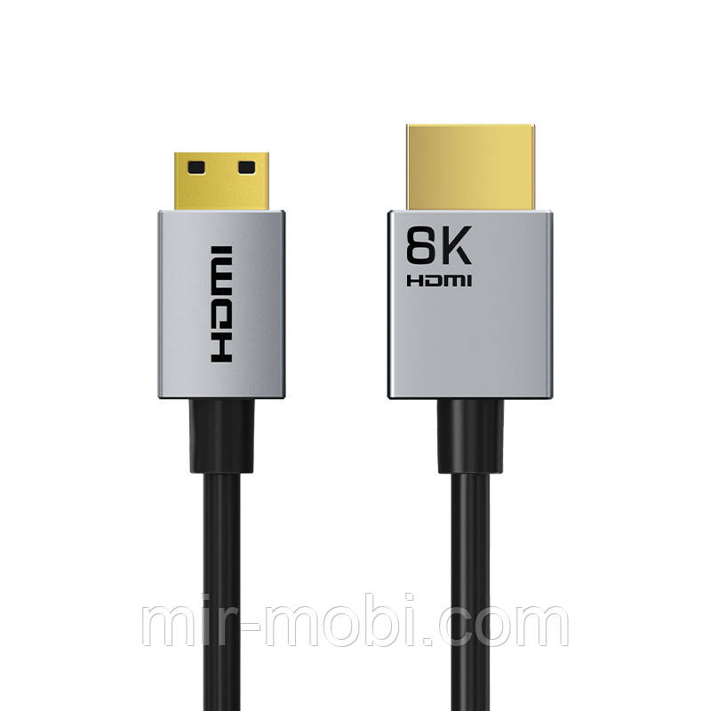 Кабель CableTime mini HDMI (M) - HDMI (M) 8K/60Hz, 48Gbps, 0.5 м (CH15E)