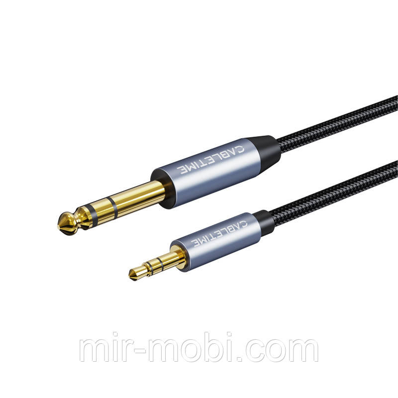 Аудіо кабель Cabletime 6.35 мм (M) - 3.5 мм (M), 3 м (CF25N)