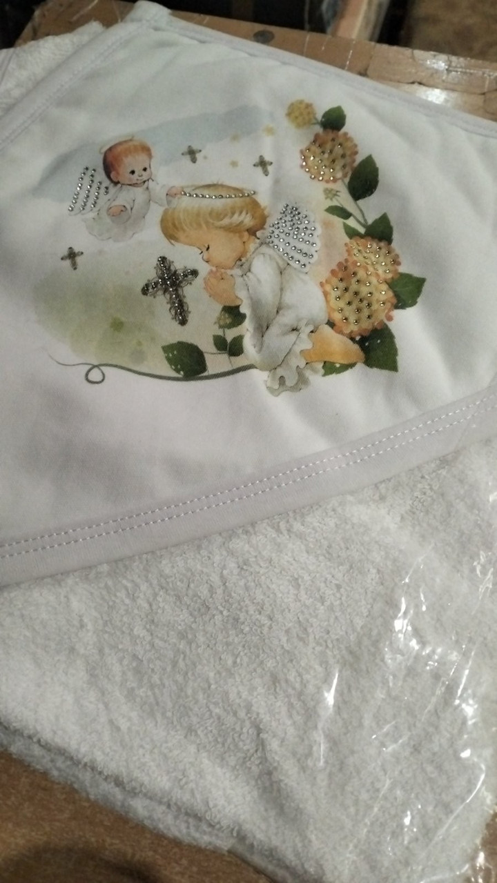 Рушник для хрещення Pedaliza 100 * 100 з капюшоном 1, 80х80