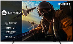 Телевізор Philips 55" 4K — Smart Titan OS, чорний