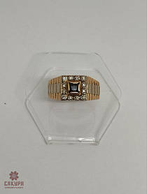 Золотий Перстень зі вставкою цирконій