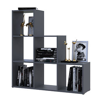 Стелаж Doros Степ 3х3 Графіт відкритий 102.6х28.8х106.1 DRS-011764 (41516162)