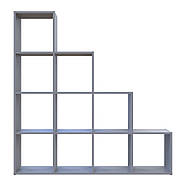 Стелаж Doros Степ 4х4 Сірий відкритий 136.2х28.8х140.7 DRS-011772 (41516179), фото 4