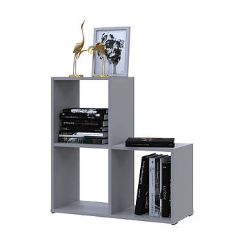 Стелаж Doros Степ 2х2 Сірий відкритий 69х28.8х71.4 DRS-011773 (41516177)