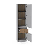 Шафа-пенал закрита з полицями та шухлядою Еверест Стайл-500 50х39х203 см Кашемір/Канелла (DTM-073572), фото 3