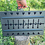 Мангал валіза на 6, 8, 10, 12 шампурів 2 мм + 6 шампурів, фото 7