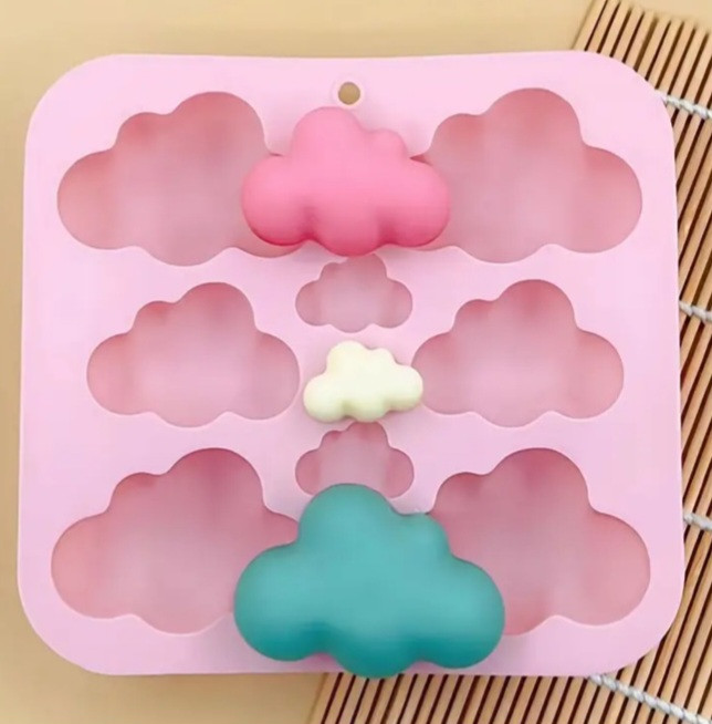 Форма силіконова для льоду та цукерок Хмаринки з 8 шт, фото 1