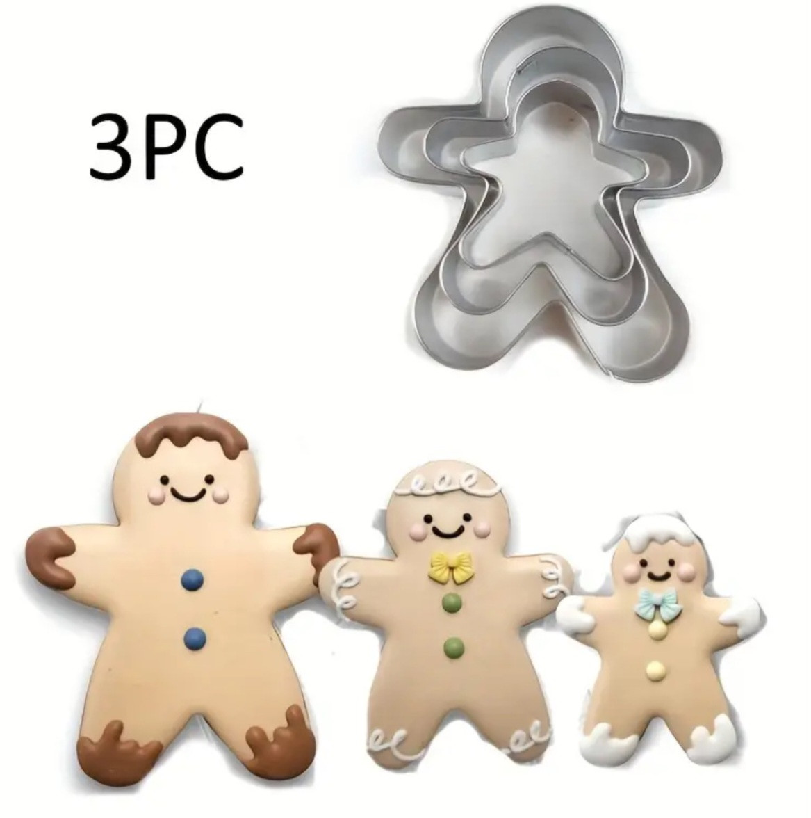 Вирубка для печива та пряників Чоловічок з 3-х од набір, фото 1